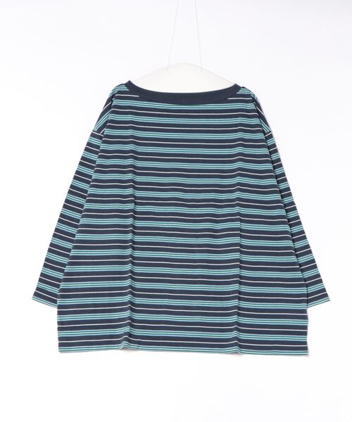 Ungrid(アングリッド)の「【Ca】ボートネックビックシルエットロングスリーフ(Tシャツ/カットソー・レディース・ネイビー・FREE)」の1枚目の写真