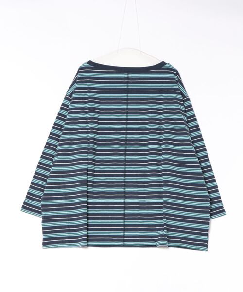 Ungrid(アングリッド)の「【Ca】ボートネックビックシルエットロングスリーフ(Tシャツ/カットソー・レディース・ネイビー・FREE)」の2枚目の写真