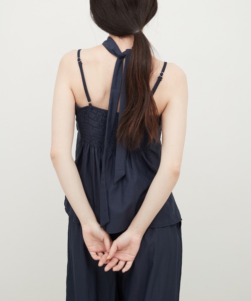 OFROOM（オフルーム）の「Linen Touch Cami Setup｜リネンタッチキャミセットアップ（セットアップ・レディース・ブラック/ベージュ/ネイビー・FREE）」の14枚目の写真
