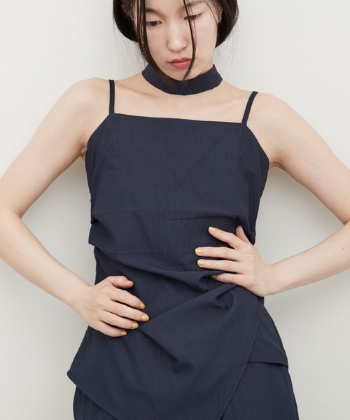 OFROOM（オフルーム）の「Linen Touch Cami Setup｜リネンタッチキャミセットアップ（セットアップ・レディース・ブラック/ベージュ/ネイビー・FREE）」の15枚目の写真