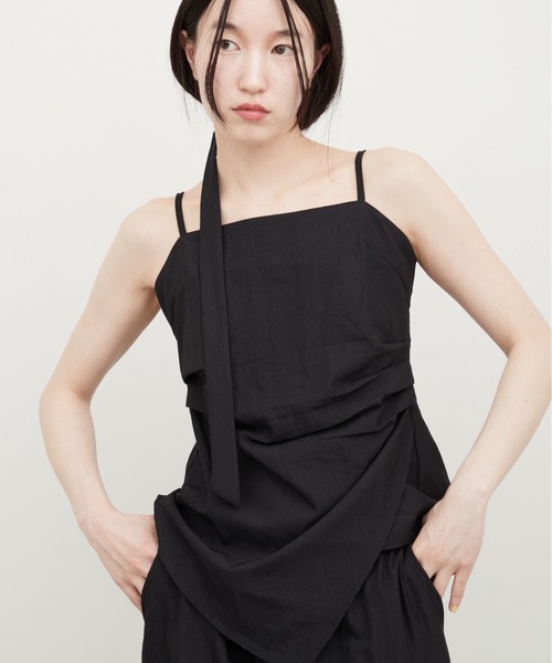 OFROOM（オフルーム）の「Linen Touch Cami Setup｜リネンタッチキャミセットアップ（セットアップ・レディース・ブラック/ベージュ/ネイビー・FREE）」の20枚目の写真