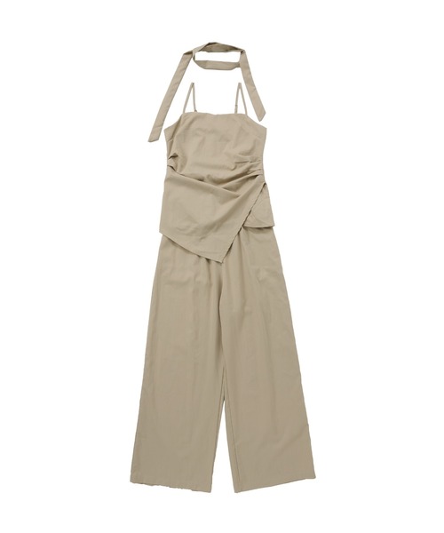 OFROOM（オフルーム）の「Linen Touch Cami Setup｜リネンタッチキャミセットアップ（セットアップ・レディース・ブラック/ベージュ/ネイビー・FREE）」の5枚目の写真