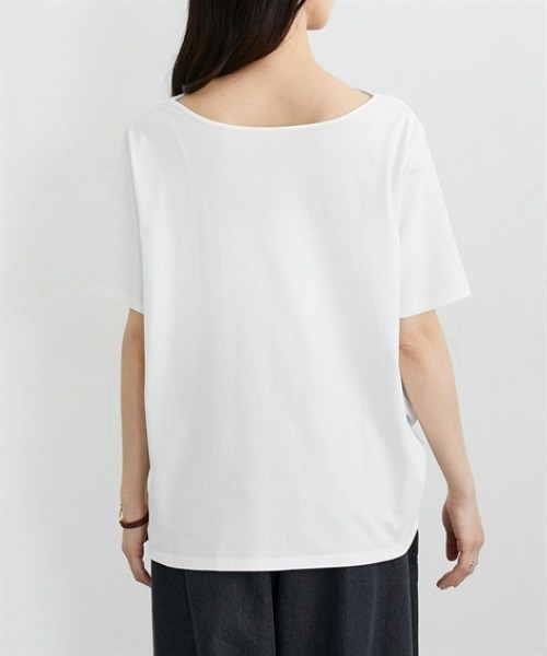 nissen(ニッセン)の「【接触冷感・吸汗速乾】快適素材ドレープトップス(Tシャツ/カットソー・レディース・チャコール/オフホワイト・M/LL/L)」の15枚目の写真