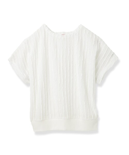 DRESSTERIOR(ドレステリア)の「【体型カバー/日除け】ドルマンスリーブ シアーメッシュプルオーバー(Tシャツ/カットソー・レディース・ホワイト/カーキ/ブラック・36/38)」の4枚目の写真