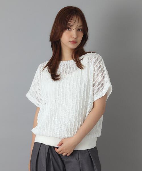 DRESSTERIOR(ドレステリア)の「【体型カバー/日除け】ドルマンスリーブ シアーメッシュプルオーバー(Tシャツ/カットソー・レディース・ホワイト/カーキ/ブラック・36/38)」の8枚目の写真