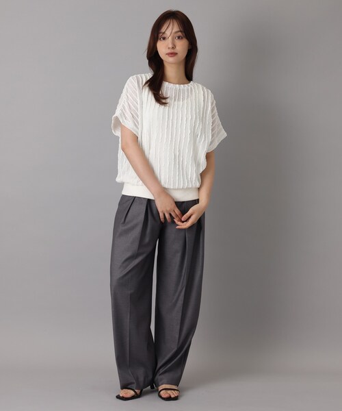 DRESSTERIOR(ドレステリア)の「【体型カバー/日除け】ドルマンスリーブ シアーメッシュプルオーバー(Tシャツ/カットソー・レディース・ホワイト/カーキ/ブラック・36/38)」の11枚目の写真