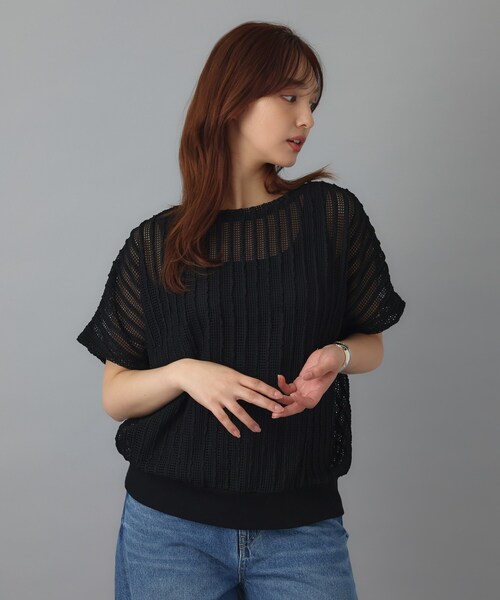 DRESSTERIOR(ドレステリア)の「【体型カバー/日除け】ドルマンスリーブ シアーメッシュプルオーバー(Tシャツ/カットソー・レディース・ホワイト/カーキ/ブラック・36/38)」の15枚目の写真