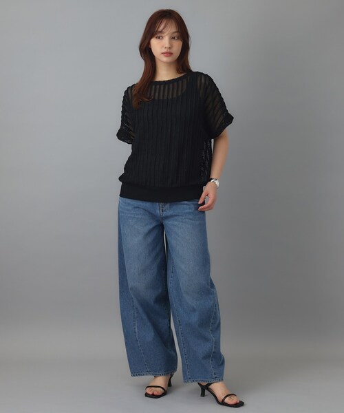 DRESSTERIOR(ドレステリア)の「【体型カバー/日除け】ドルマンスリーブ シアーメッシュプルオーバー(Tシャツ/カットソー・レディース・ホワイト/カーキ/ブラック・36/38)」の16枚目の写真