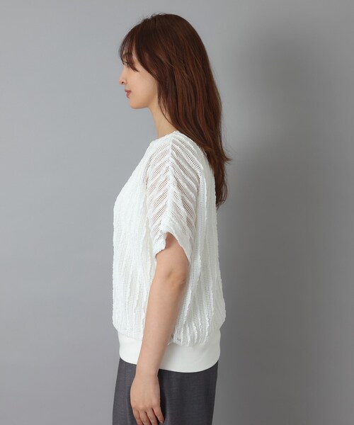 DRESSTERIOR(ドレステリア)の「【体型カバー/日除け】ドルマンスリーブ シアーメッシュプルオーバー(Tシャツ/カットソー・レディース・ホワイト/カーキ/ブラック・36/38)」の19枚目の写真