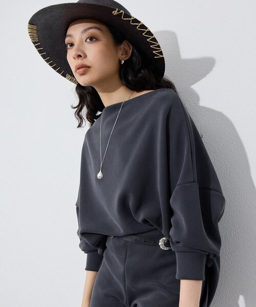 Whim Gazette(ウィムガゼット)の「フィブリルダンボールプルオーバー/セットアップ可(Tシャツ/カットソー・レディース・ベージュ/ブラウン/チャコールグレー・FREE)」の21枚目の写真