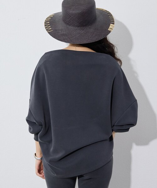 Whim Gazette(ウィムガゼット)の「フィブリルダンボールプルオーバー/セットアップ可(Tシャツ/カットソー・レディース・ベージュ/ブラウン/チャコールグレー・FREE)」の17枚目の写真