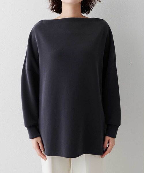 Whim Gazette(ウィムガゼット)の「フィブリルダンボールプルオーバー/セットアップ可(Tシャツ/カットソー・レディース・ベージュ/ブラウン/チャコールグレー・FREE)」の11枚目の写真