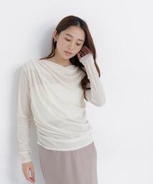NATURAL BEAUTY BASIC | ベロアドレープカットソー(Tシャツ/カットソー)