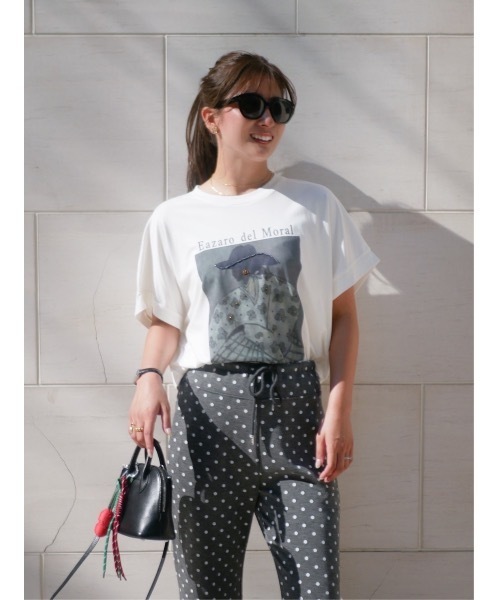 BeBeoD(べベッド)の「ビーズデザインアートロゴTシャツ(Tシャツ/カットソー・レディース・ブラック/ホワイト・フリー)」の1枚目の写真