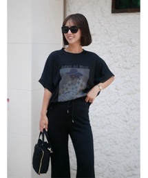 ビーズデザインアートロゴTシャツ
