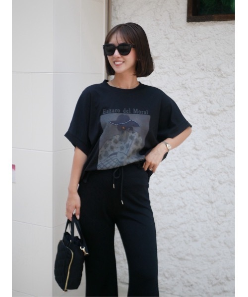 BeBeoD(べベッド)の「ビーズデザインアートロゴTシャツ(Tシャツ/カットソー・レディース・ブラック/ホワイト・フリー)」の2枚目の写真