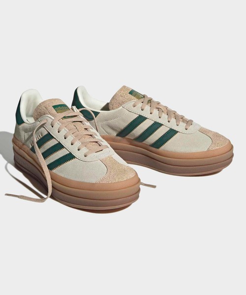 adidas(アディダス)の「ガゼル / Gazelle / GAZELLE BOLD / 厚底スニーカー / アディダスオリジナルス adidas Originals(スニーカー・レディース・ベージュ・22.0cm/22.5cm/23.0cm/26.5cm/23.5cm/24.0cm/24.5cm/27.0cm/27.5cm/28.0cm/25.0cm/25.5cm/26.0cm)」の4枚目の写真