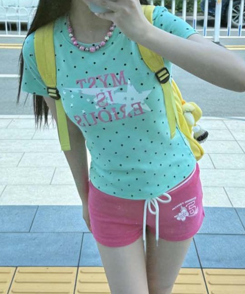 Vipoa(ヴィポア)の「スターロゴドットTシャツ(Tシャツ/カットソー・レディース・グリーン/ホワイト・FREE)」の18枚目の写真