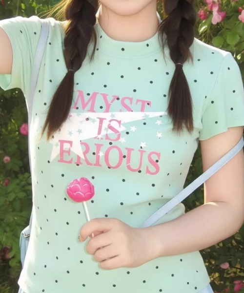 Vipoa(ヴィポア)の「スターロゴドットTシャツ(Tシャツ/カットソー・レディース・グリーン/ホワイト・FREE)」の10枚目の写真