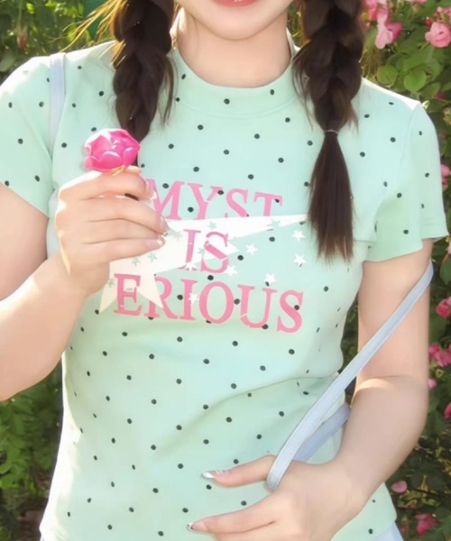 Vipoa(ヴィポア)の「スターロゴドットTシャツ(Tシャツ/カットソー・レディース・グリーン/ホワイト・FREE)」の14枚目の写真