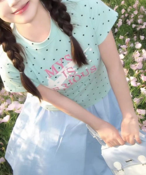 Vipoa(ヴィポア)の「スターロゴドットTシャツ(Tシャツ/カットソー・レディース・グリーン/ホワイト・FREE)」の11枚目の写真
