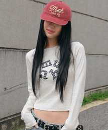 ダブルチェック 長袖Tシャツ [オートミール]