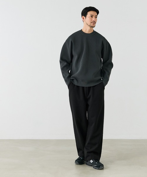 coca(coca)(コカ)の「COTTON from the U.S.スウェットワイドパンツ(スウェットパンツ・メンズ・ブラック/グレー・XL/M/L)」の3枚目の写真