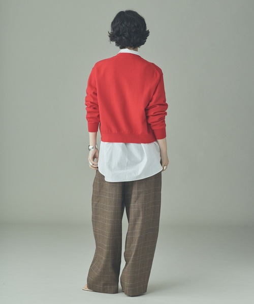 Curensology(カレンソロジー)の「Curensology(カレンソロジー)/<C.S.G>グレンチェックツータックパンツ(その他パンツ・レディース・ダークブラウン・FREE)」の10枚目の写真