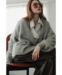 Fox-Blend Knit Cardigan