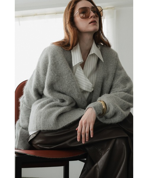 tento(テント)の「Fox-Blend Knit Cardigan(カーディガン/ボレロ・レディース・ホワイト/グレー・FREE)」の1枚目の写真