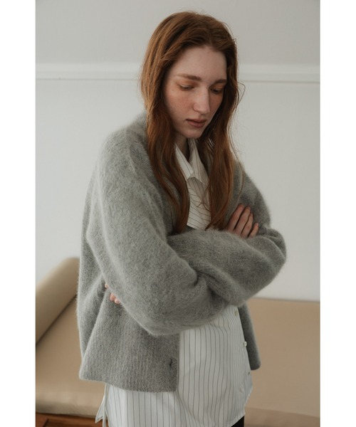 tento(テント)の「Fox-Blend Knit Cardigan(カーディガン/ボレロ・レディース・ホワイト/グレー・FREE)」の7枚目の写真