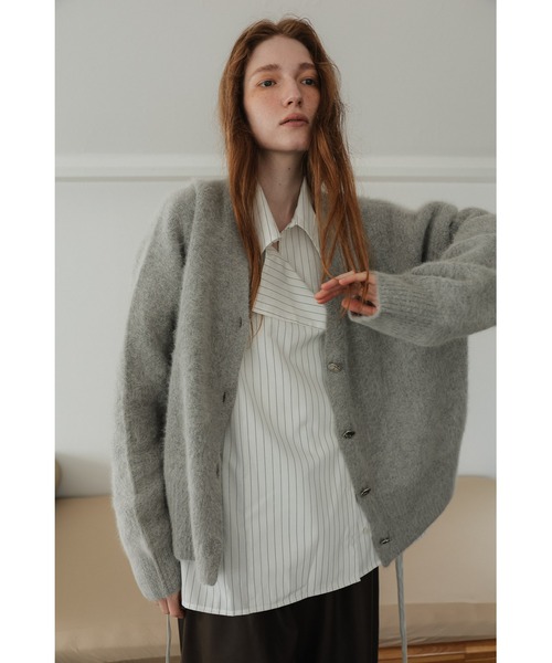 tento(テント)の「Fox-Blend Knit Cardigan(カーディガン/ボレロ・レディース・ホワイト/グレー・FREE)」の5枚目の写真