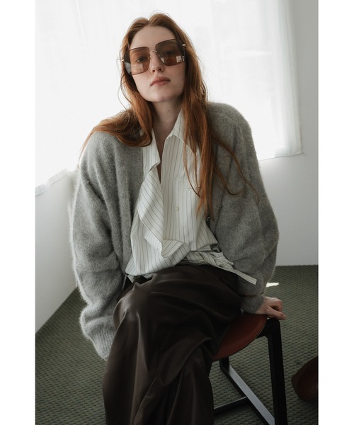 tento(テント)の「Fox-Blend Knit Cardigan(カーディガン/ボレロ・レディース・ホワイト/グレー・FREE)」の4枚目の写真