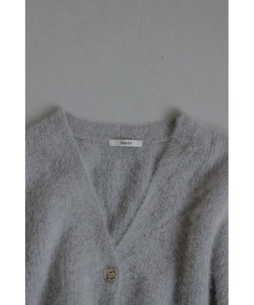 tento(テント)の「Fox-Blend Knit Cardigan(カーディガン/ボレロ・レディース・ホワイト/グレー・FREE)」の10枚目の写真