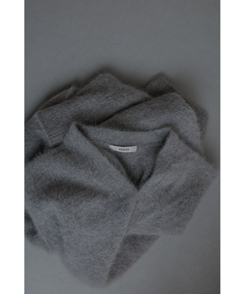 tento(テント)の「Fox-Blend Knit Cardigan(カーディガン/ボレロ・レディース・ホワイト/グレー・FREE)」の14枚目の写真
