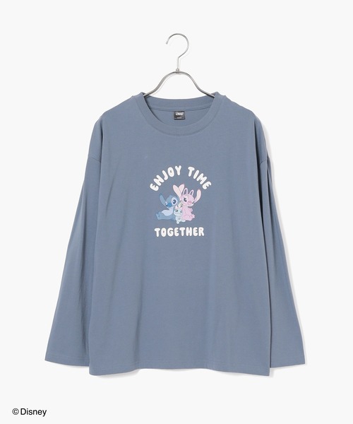 Honeys（ハニーズ）の「ディズニー／ゆるＴシャツ（Tシャツ/カットソー・レディース・ダークブルー/ピンク/ブラウン/パープル/スミクロ・L/LL/M/S/SS）」の13枚目の写真