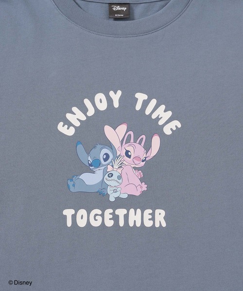 Honeys（ハニーズ）の「ディズニー／ゆるＴシャツ（Tシャツ/カットソー・レディース・ダークブルー/ピンク/ブラウン/パープル/スミクロ・L/LL/M/S/SS）」の14枚目の写真