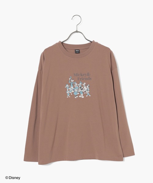 Honeys（ハニーズ）の「ディズニー／ゆるＴシャツ（Tシャツ/カットソー・レディース・ダークブルー/ピンク/ブラウン/パープル/スミクロ・L/LL/M/S/SS）」の19枚目の写真
