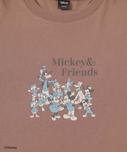 Honeys（ハニーズ）の「ディズニー／ゆるＴシャツ（Tシャツ/カットソー・レディース・ダークブルー/ピンク/ブラウン/パープル/スミクロ・L/LL/M/S/SS）」の20枚目の写真