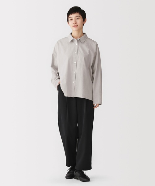 無印良品(ムジルシリョウヒン)の「婦人 まっすぐ仕立てた 長袖シャツ(シャツ/ブラウス・レディース・ホワイト/ブラック/ベージュ・S-M/L-XL)」の14枚目の写真