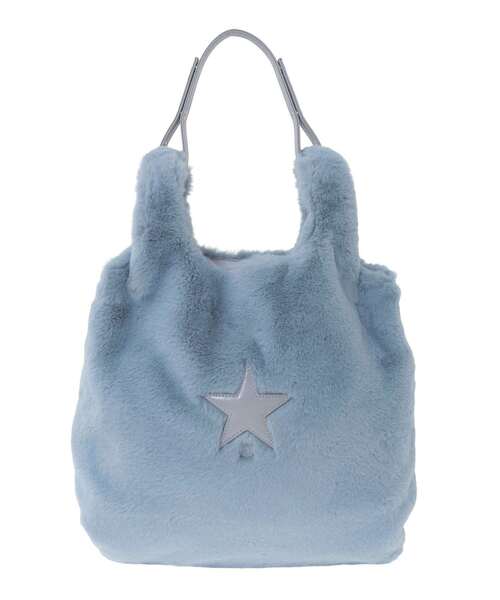 CONVERSE TOKYO(コンバーストウキョウ)の「2WAY ECO-FUR SHOPPING TOTE BAG(トートバッグ・レディース・ベージュ/グリーン/サックスブルー/ピンク/チャコールグレー・FREE)」の1枚目の写真
