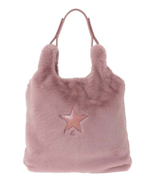 CONVERSE TOKYO(コンバーストウキョウ)の「2WAY ECO-FUR SHOPPING TOTE BAG(トートバッグ・レディース・ベージュ/グリーン/サックスブルー/ピンク/チャコールグレー・FREE)」の5枚目の写真