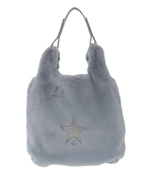 CONVERSE TOKYO(コンバーストウキョウ)の「2WAY ECO-FUR SHOPPING TOTE BAG(トートバッグ・レディース・ベージュ/グリーン/サックスブルー/ピンク/チャコールグレー・FREE)」の4枚目の写真