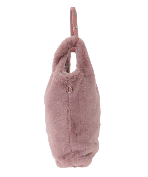 CONVERSE TOKYO(コンバーストウキョウ)の「2WAY ECO-FUR SHOPPING TOTE BAG(トートバッグ・レディース・ベージュ/グリーン/サックスブルー/ピンク/チャコールグレー・FREE)」の13枚目の写真