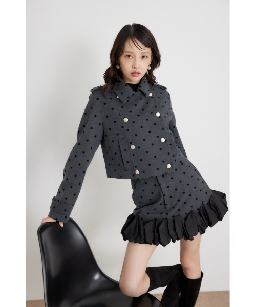 rienda（リエンダ）の「【AW先行アイテム】ダブルブレストジャケット 秋服 冬服（テーラードジャケット・レディース・ブラウン/マルチ・SMALL/MEDIUM）」の2枚目の写真