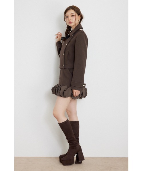 rienda（リエンダ）の「【AW先行アイテム】ダブルブレストジャケット 秋服 冬服（テーラードジャケット・レディース・ブラウン/マルチ・SMALL/MEDIUM）」の4枚目の写真