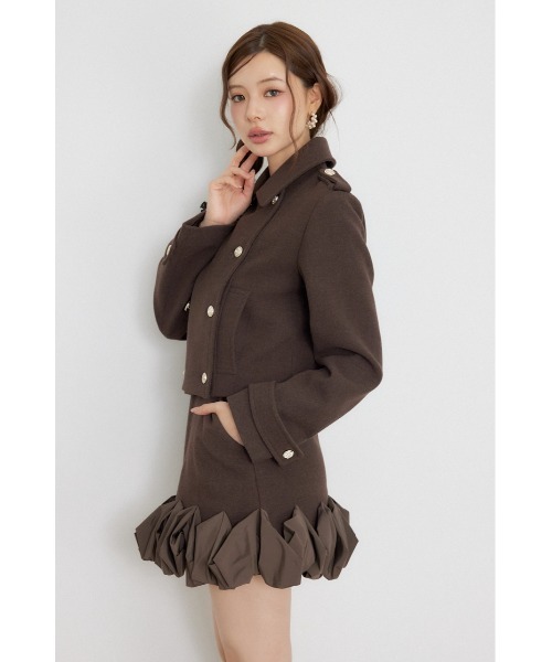 rienda（リエンダ）の「【AW先行アイテム】ダブルブレストジャケット 秋服 冬服（テーラードジャケット・レディース・ブラウン/マルチ・SMALL/MEDIUM）」の7枚目の写真