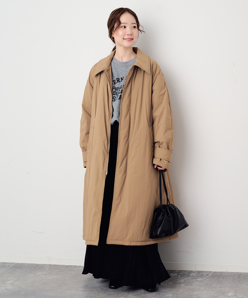 SLOBE IENA(スローブイエナ)の「ステンカラー中綿撥水コート(その他アウター・レディース・キャメル/カーキ/ブラック・38/36)」の6枚目の写真