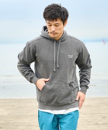 SunnySmithフロントロゴ刺繍裏起毛ピグメントパーカー
