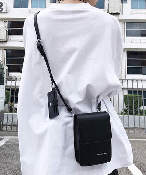 florist（フローリスト）の「【カードケース付】フラップフェイクレザー縦型ショルダーバッグ/スマホショルダー（ショルダーバッグ・メンズ・ブラック/ブラウン・FREE）」の9枚目の写真